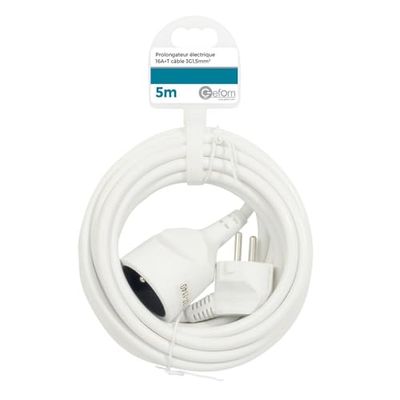 Gefom 408513 Prolunga Elettrica, Bianco