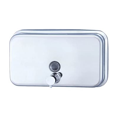 Jofel - Distributeur de savon mural, rechargeable avec savon liquide de 1L, Distributeur horizontal de savon pour la salle de bains, valve anti-goutte et anti-corrosion, Classic ALL1003B