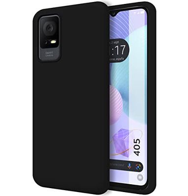 Tumundosmartphone Ultra mjukt flytande silikonfodral för TCL 405 Färg Svart