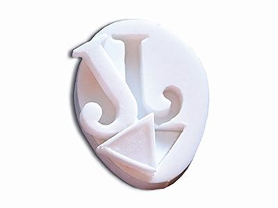 Silikomart 71.192.00.0096 - Molde de Silicona para Pasta de azúcar SLK092 Letra J en Color Blanco