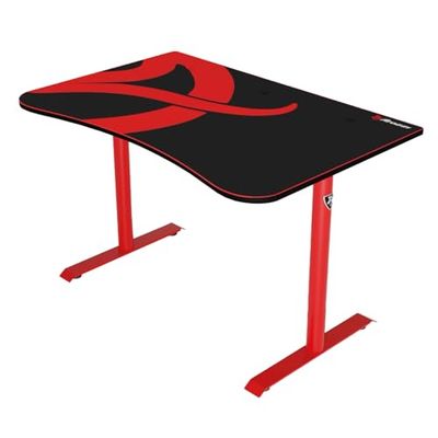 Arozzi Arena Fratello gebogen gaming en bureau met volledig oppervlak waterbestendig bureau mat aangepaste monitor mount kabelbeheer uitgesneden onder het bureau kabelbeheer kabelbeheer netten - rood