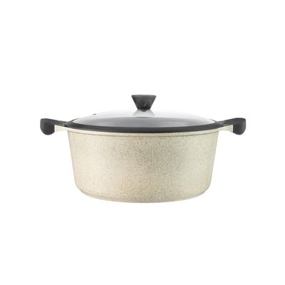 LAGUIOLE, Forno olandese da 24 cm, modello Jade, alluminio con rivestimento ceramico antiaderente, coperchio in vetro, compatibile con tutte le fonti di calore, capacità 4,3 L, Verde