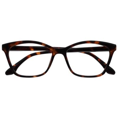 OPULIZE KAT Gafas de Lectura - Elegante Montura Ojo de Gato - Marrón Brillante Carey - Hombres y Mujeres - Bisagras de Muelle - R59-2 - +1.50