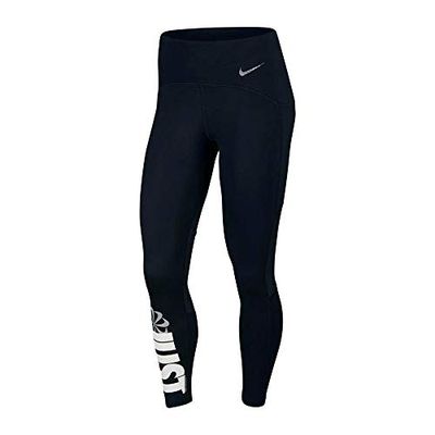 Nike W Nk Icnclsh Speed Tght 7_8 Pantaloni Sportivi, Donna, Black/White/Reflective Silv, M