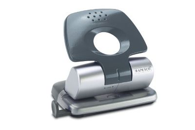 Rapesco 0724 Zero-20 Perforatrice a 2 Fori, 20 Fogli, Argento/Nero