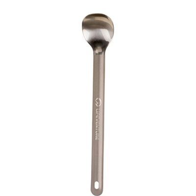 Lifeventure Titanium Long Handled Spoon – Ultra Lightweight Extra-Long Spoon Ideal for Camping or Travel,215 x 38mm