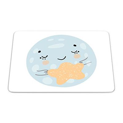 Bonamaison, Tappetino per il mouse rettangolare con stampa digitale, antiscivolo, per ufficio e casa, dimensioni: 22 x 18 cm