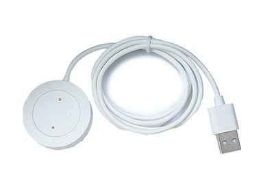 System-S USB 2.0 kabel 100 cm laddningsstation för Xiaomi Haylou RS3 LS04 Smartwatch i vitt