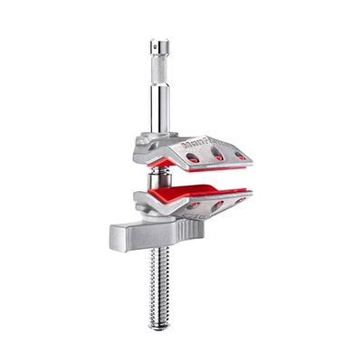 Manfrotto Morsetto a Ganascia Centrale, Centre Vice Jaw Clamp, Heavy Duty, Apertura 7,5cm, Portata Max 80kg, Perno Baby 16mm, Studio Fotografico, Supporto Luce, Pannelli Riflettori, Camera Rig, C76CJ