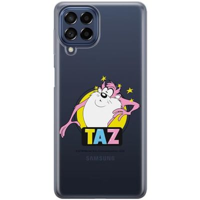 ERT GROUP mobiltelefonfodral för Samsung M33 5G originalt och officiellt licensierat Looney Tunes mönster Tasmanian 007 optimalt anpassad till formen på mobiltelefonen, gedeeltelijk transparant