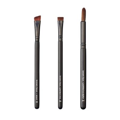 VEGAN LOVE, Set di 3 pennelli da trucco, Slant, Perfect Line e Pointed Sculpter