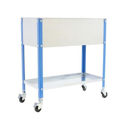 Simon Rack 1 HUERTO SIMONGARDEN Urban Top con Ruedas 1200x600 GALVA, Azul/Galvanizado, 925x1200x600