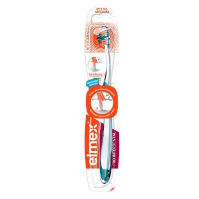 ELMEX Brosse à Dents Pro Interdental Medium - 1 pièce - Brosse à Dents Manuelle pour Un Nettoyage interdentaire précis - Poils Micro-Fins