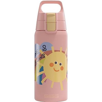 Sigg - Geïsoleerde waterfles voor kinderen - Shield One Therm - Geschikt voor koolzuurhoudende dranken - Lekvrij - Vaatwasmachinebestendig - BPA-vrij - 90% gerecycled roestvrij staal - 0,5L