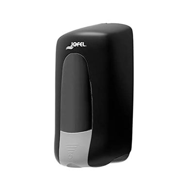 Jofel - Distributeur de Savon Mural, Rechargeable avec Cartouches de Mousse et de Gel d'une capacité de 1L, Valve Anti-Corrosion et Anti-Goutte, Corps en ABS, Aitana AC73600
