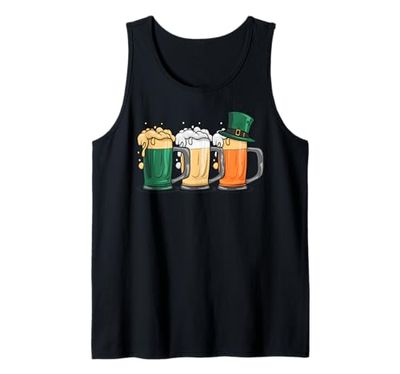 Divertente tazza da birra con trifoglio con bandiera irlandese per il giorno di San Patrizio Canotta