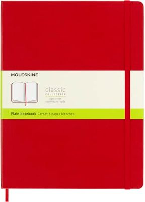 CARNET BLANC TRES GRAND FORMAT RIGIDE SCARLET