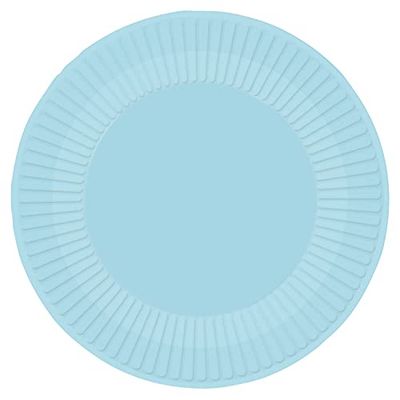Amscan 9915400-218-66 8 Pak Duidelijke Hemelsblauwe Milieuvriendelijke Document Partijplaten