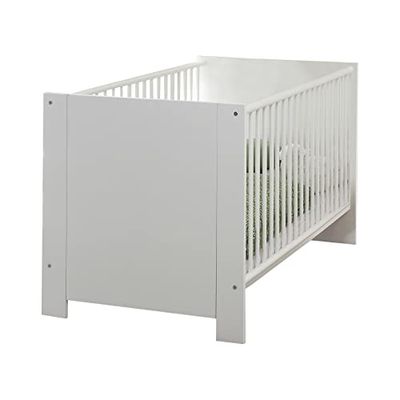 trendteam smart living 1553-620-01 Chambre Bébé Création Olivia Lit Bébé Blanc, LxHxP 78x83x143 cm