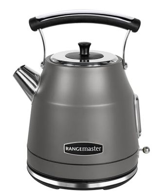 Rangemaster RMCLDK201GY Grey Cordless Electric 1.7L 3kW Classic Kettle with Quick & Quiet Boil, Boil Dry Protection & 2 Year Guarantee (Grey)