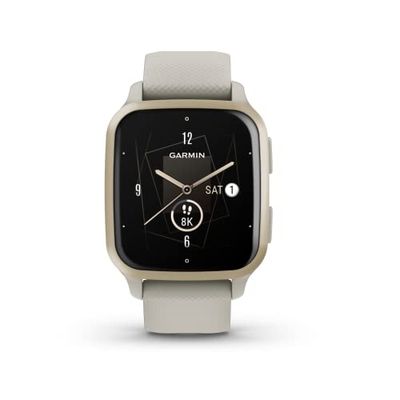 Garmin Venu Sq 2, Music, Gray/Cream Gold, WW, Goud, Eén maat (Gereviseerd)