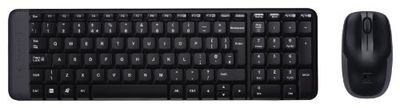 Logitech MK220 Compact Wireless Keyboard and Mouse Combo for Windows, QWERTY US International Layout - Black