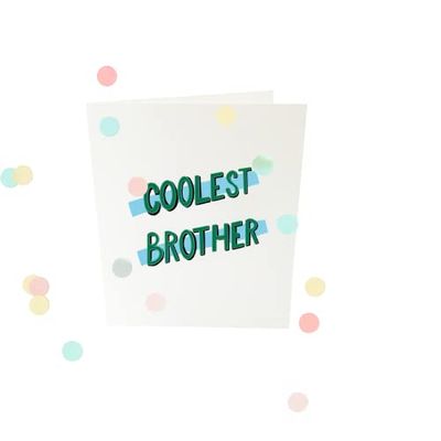 Tarjetas de confeti - Coolest brother V2