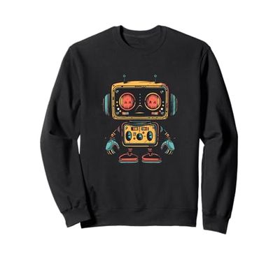 Carino piccolo Robot, Vintage Kids Robot Felpa