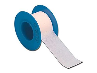 Plastod - Cerotti Adesivi in TNT Color Bianco, Rotolo, Ipoallergenico, Misura 5 m x 2,5 cm, 12 Rotoli