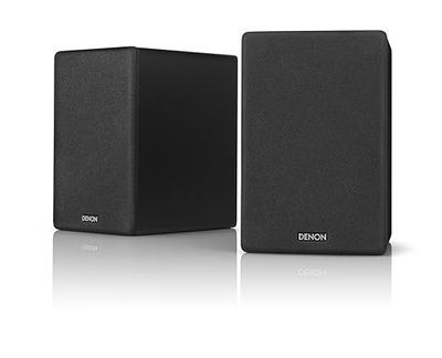 Denon SCN10BKEM - Altavoces de alta fidelidad bidireccionales para sistema de sonido de TV, 2 x 65 W, compatible con receptores y amplificadores, diseño elegante, color negro SCN10BKEM