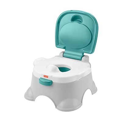 Fisher-Price 3-i-1-potta Träningspotta och pall med avtagbar toalettring och tvättbar skål, HPY87