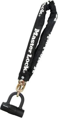 Master Lock Catena Bici con Mini U Antifurto, Chiave, Luccheto Certificato, 8234EURDPRO, Da utilizzare con bici elettriche, da montagna, da strada, pieghevoli