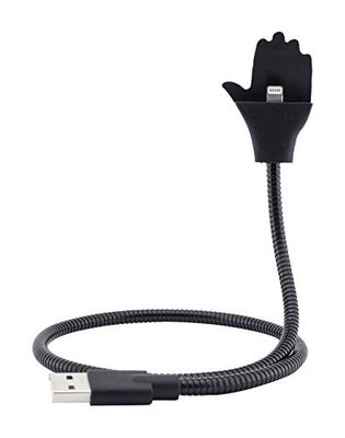 Phonix HANDAPPS USB op Apple Pin, flexibel, 50 cm, Apple 8-pins, zwart.