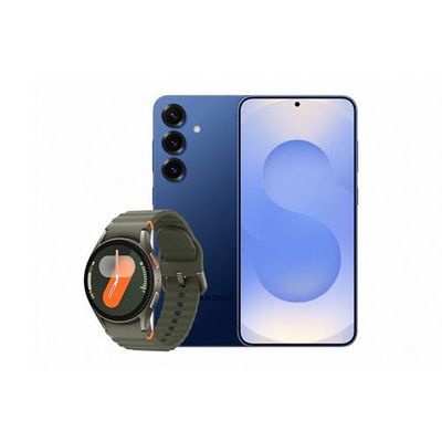 Samsung Galaxy S25+ AI Smartphone, 12GB Memory, 512GB Storage, Navy and Galaxy Watch7 Green, 40mm, Bluetooth (UK Version)