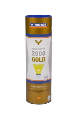 VICTOR Nylon Federball Shuttle 2000 6 unidades, multicolorido (amarelo / azul)