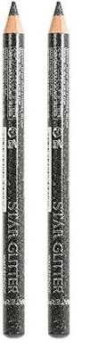 Arcancil 1503T001 Star Glitter 001 Negro Lápiz de ojos (Paquete de 2)