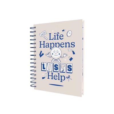Collins Retro Line Art Agenda journalier A5 année scolaire 2024-25 – Bleu– Journal journalier mi-année pour étudiants, enseignants et universitaires sur papier recyclé – E-RL151.60M-2425 – Août 2024