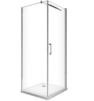 Box Doccia Battente Più Parete Fissa Laterale Vetro Temperato 8 mm Easy-clean Reversibile (PORTA 77-79 + FISSA 68,5-70,5)