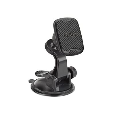 SBS Supporto telefono per auto ARIZONA, portacellulare universale da parabrezza e cruscotto, supporto auto magnetico con ventosa e 2 piastre metalliche incluse