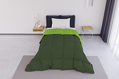 Italian Bed Linen ELEGANT Winter Dekbed, Donkergroen/Appelgroen, 220x260cm