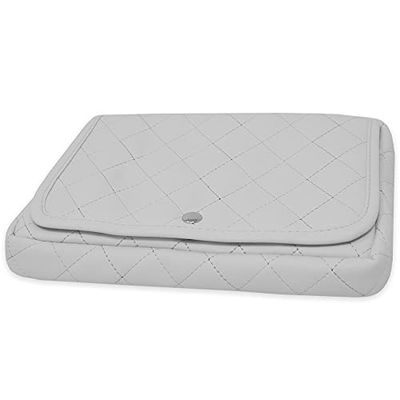 Duffi Baby Estuche para Toallitas Bebe. Porta Toallitas Húmedas. Dispensador de Toallas Pequeñas Bebe. Portatoallitas niño niña. Con cierre de iman. Rombos Polipiel. Color Gris. 5630-11