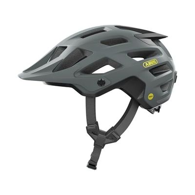 ABUS Casco MTB Moventor 2.0 MIPS - da bici con protezione dagli impatti per l'uso off-road all-mountain, unisex Grigio opaco, M
