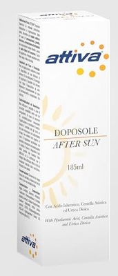 Attiva Lugnande efter sol spray 200 g – uppfriskar, återfuktar och regenererar huden efter exponering för solen, med Aloe Vera och E-vitamin, snabb absorption, dermatologiskt testad