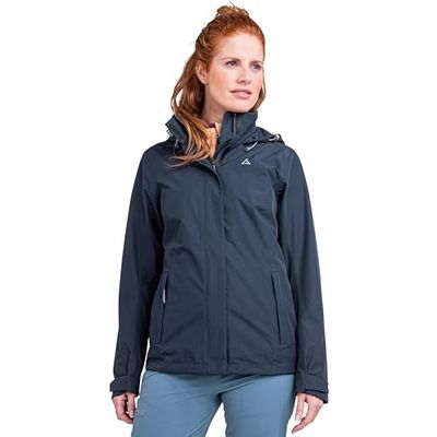 Schöffel Gmund L, Giacca Antipioggia Donna, Blazer Blu Marine, 46