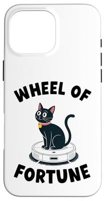Wheel Of Fortune Cat On Robot Vacuum Cleaner Cat Case for iPhone 16 Pro Max