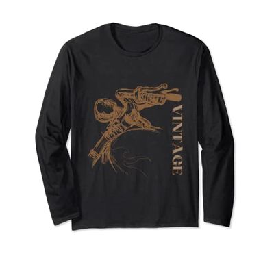 Vintage Biker Moto Oldschool bici vintage Maglia a Manica