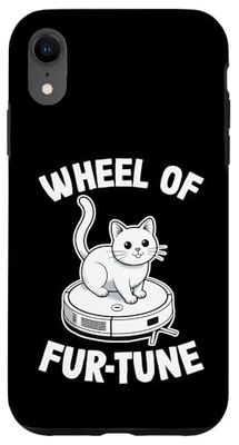 Wheel Of Fur-Tune Robot Vacuum Cleaner Funny Cat Case for iPhone XR