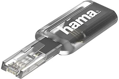Hama Adaptador antitorsión Transparente/Negro
