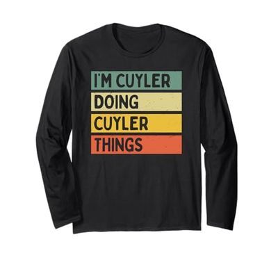 Citazione personalizzata divertente I'm Cuyler Doing Cuyler Things Maglia a Manica