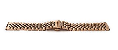 System-S Bracelet 20 mm en métal pour Samsung Galaxy Watch 4 Smartwatch Jaune, Métallisé/jaune, Eine Grösse